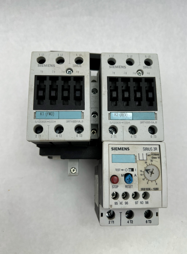 Siemens 3RA1333-8XB30-1AK6 Lightly Used 3P Reversing Starter 6-25A See Pics #B79