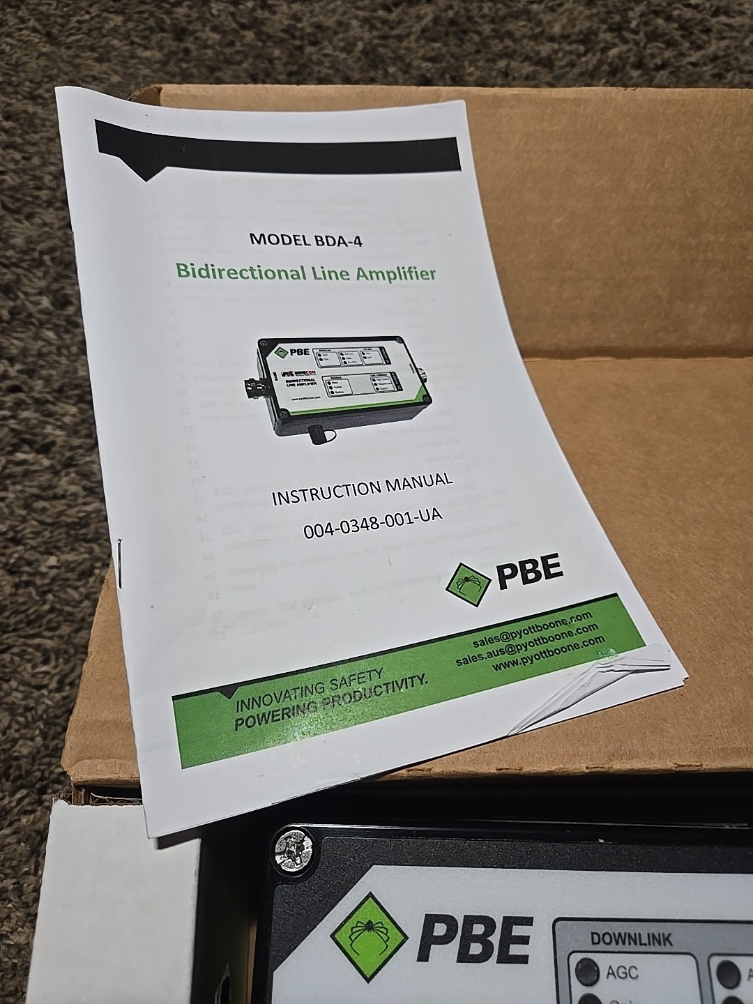 Pyott-boone MINICOM PBE BIDIRECTIONAL LINE AMPLIFIER BDA-4VT