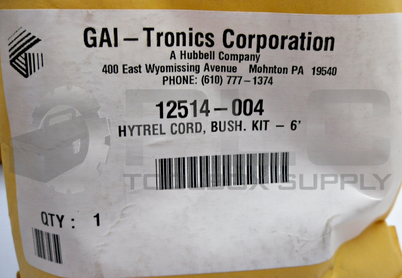 NEW GAI TRONICS 12514-004 CORD REPLACEMENT KIT THERMOPLASTIC ELASTOMER