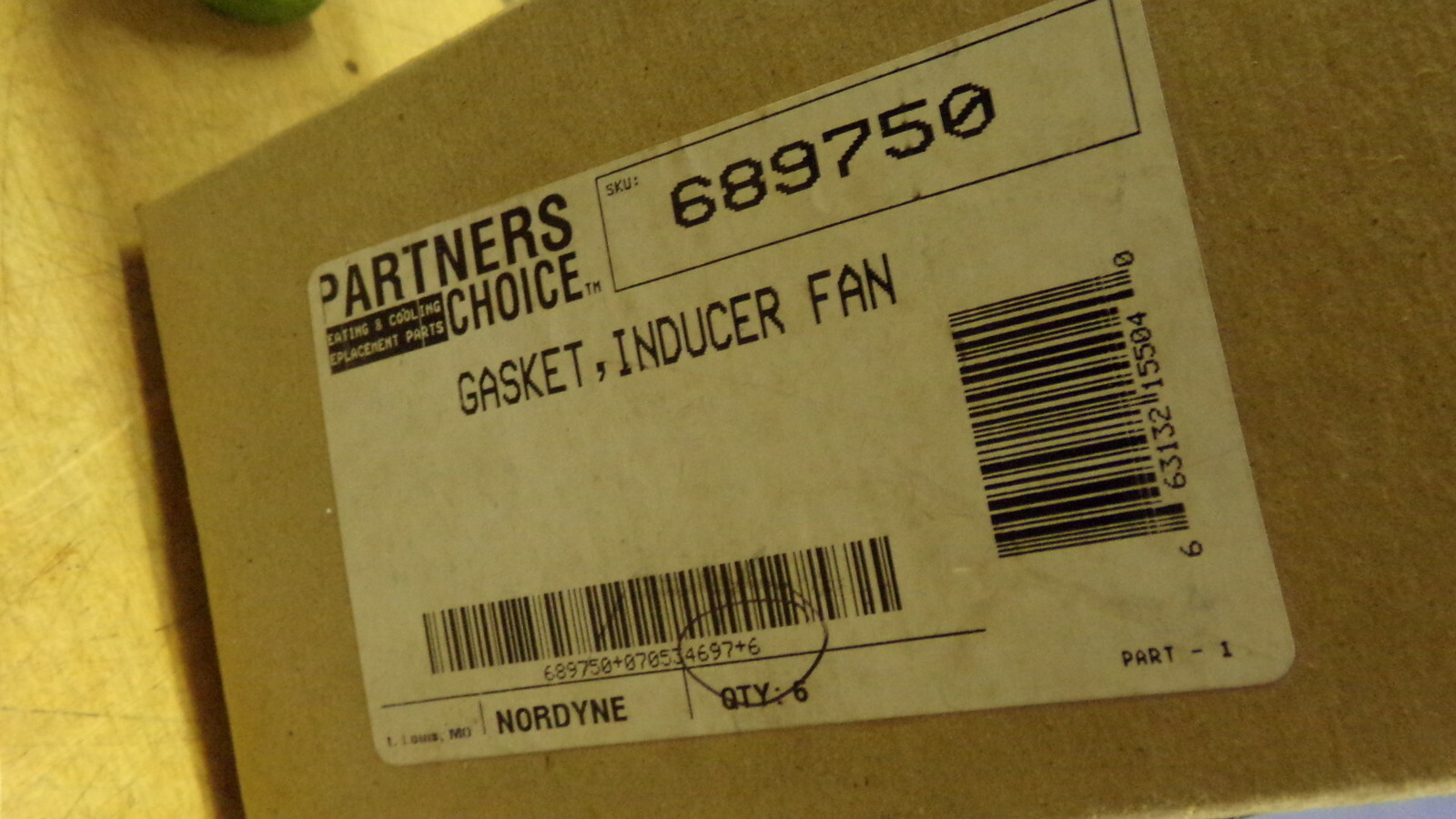 NEW Partners Choice Gasket Inducer Fan 689750 *Free Shipping*