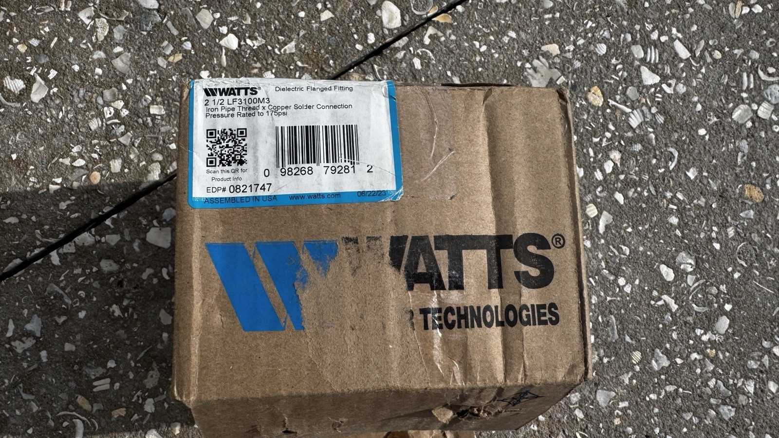Watts LF3100M3 2-1/2″ Socket Cast Iron 50 psi 300° F Max Dielectric Union New