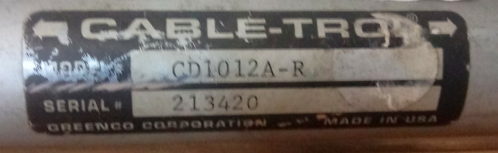 1 USED GREENCO CD1012A-R CABLE-TROL ***MAKE OFFER***