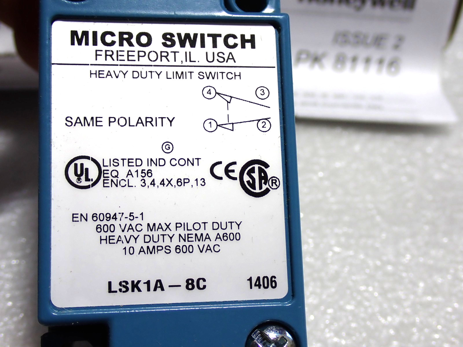 LSK1A-8C HONEYWELL MICRO SWITCH WITH BOX NEW