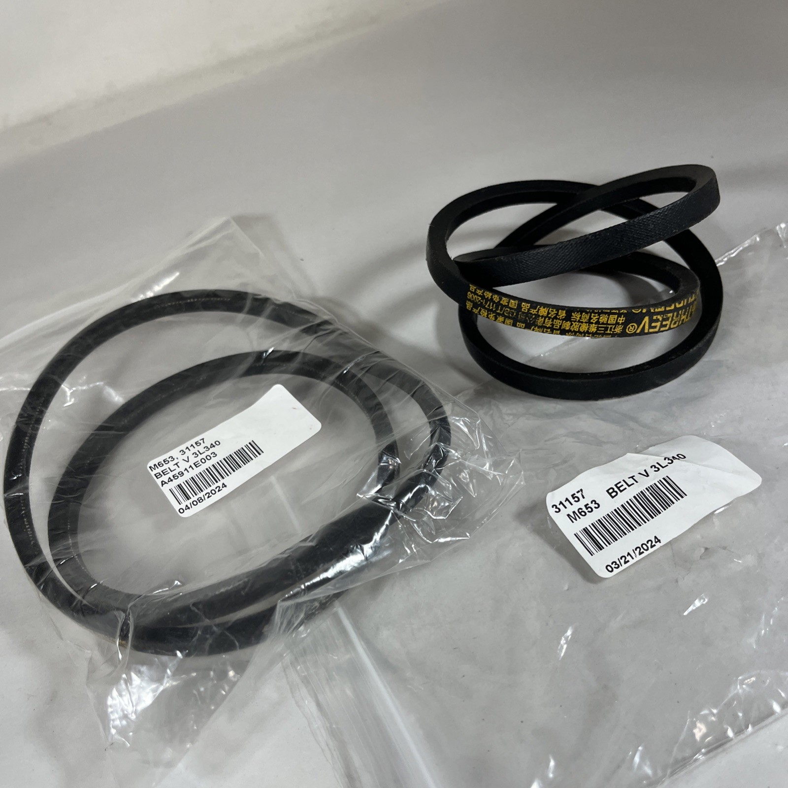 Qty 2 Genuine Toro FHP V-Belts OEM Part # 3L340 – Free Shipping, New Old Stock