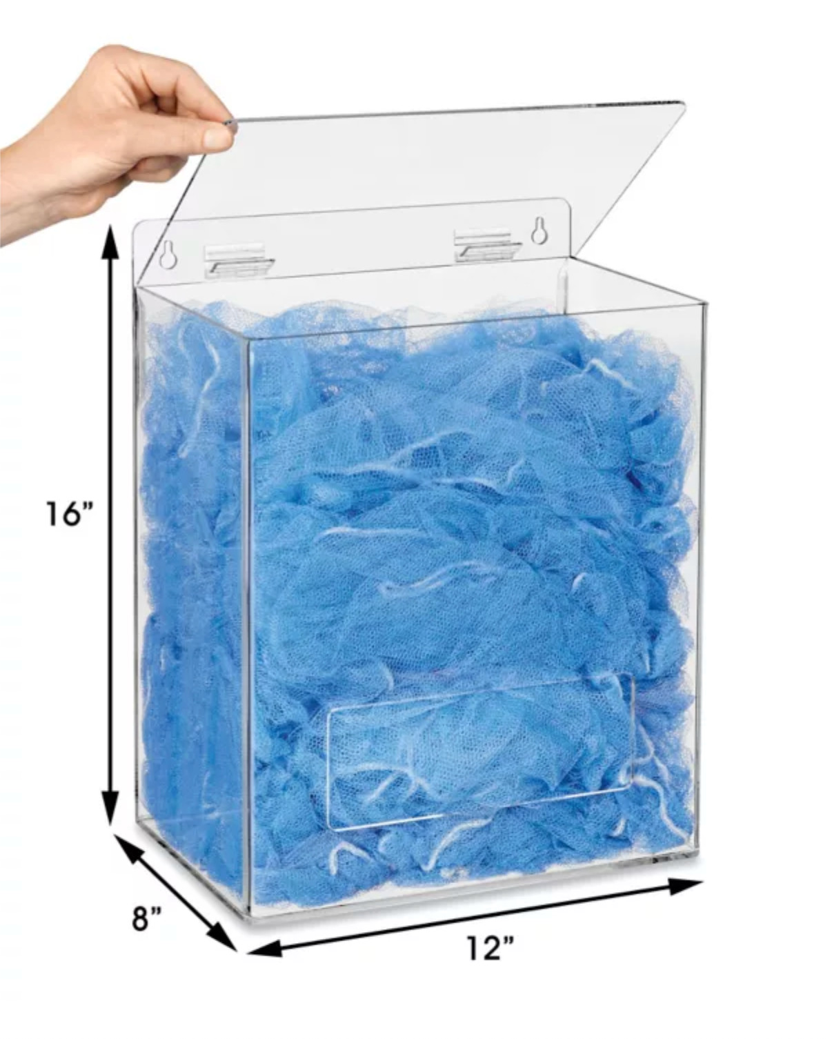 Uline H-1295 All-Purpose Single Compartment Acrylic Dispenser New 16x12x8”