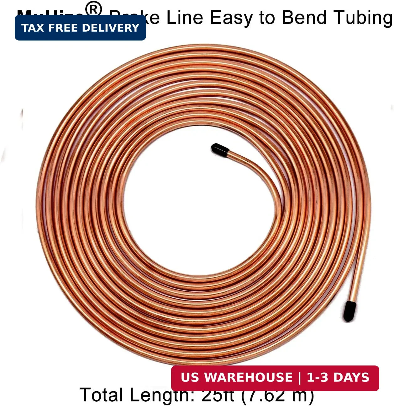 MuHize 1/4 Brake Line – Upgraded 25 Ft. Brake Line Kit(2026 New), 1/4 Flexible C