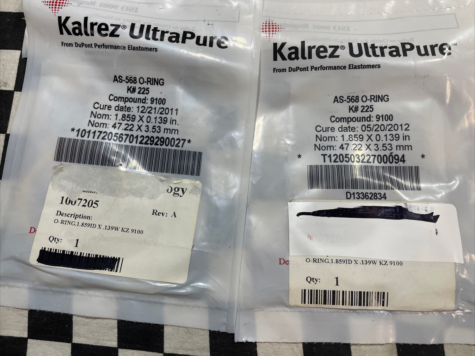 KALREZ ULTRAPURE AS-568A K#383 K#225 K#232 K#140 K#232 K#227 K#225 Lot Of 12
