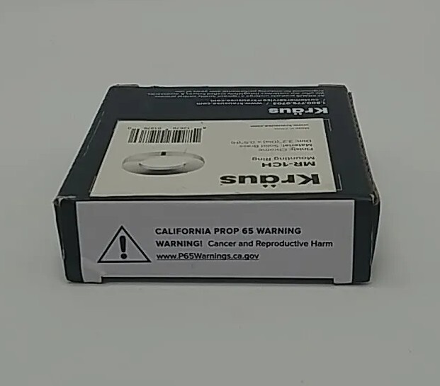 NIB KRAUS MR-1CH SOLID BRASS CHROME FINISH MOUNTING RING (B1-C14)