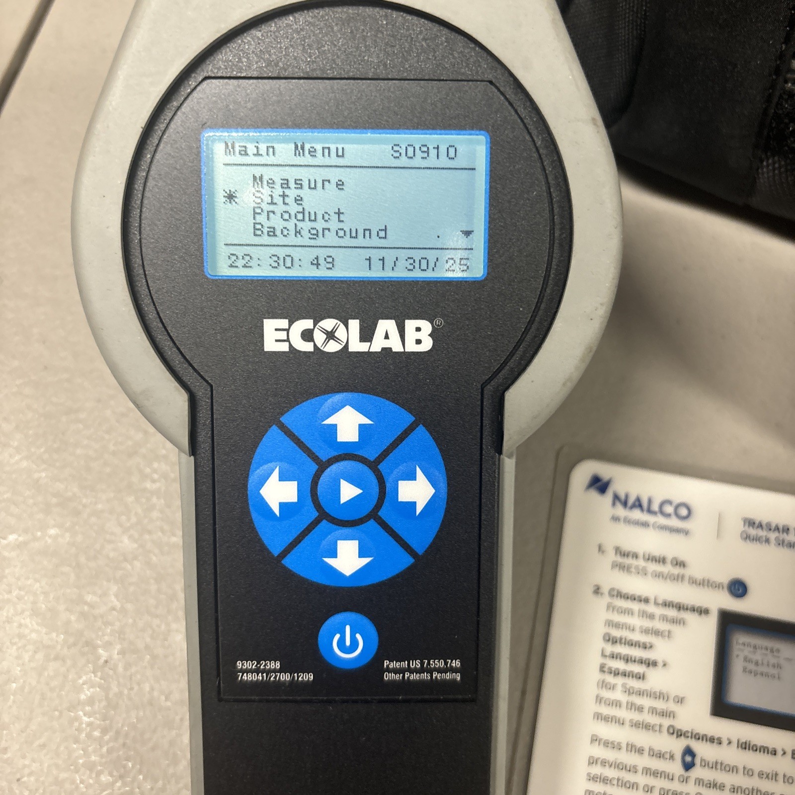 Nalco Trasar T1 LCD Display Handheld Pen Fluorometer Ecolab OM-0249- GREAT COND