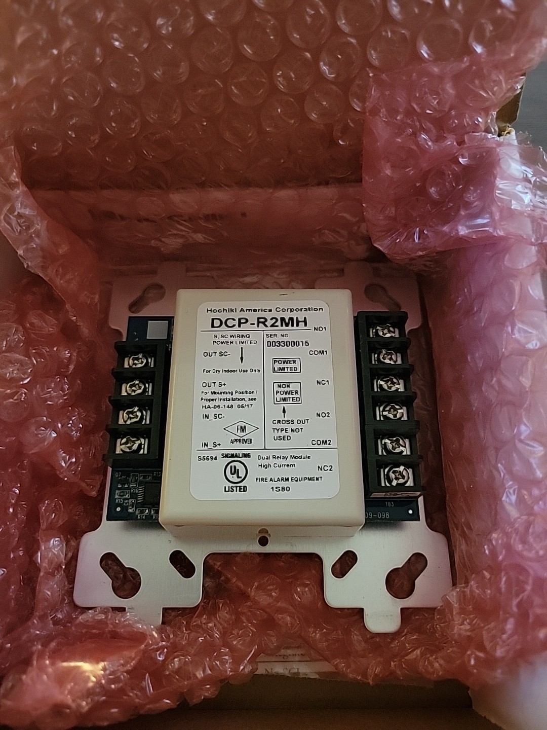 R2MH HOCHIKI Dual Relay Module 8amp. Addressable New In Box