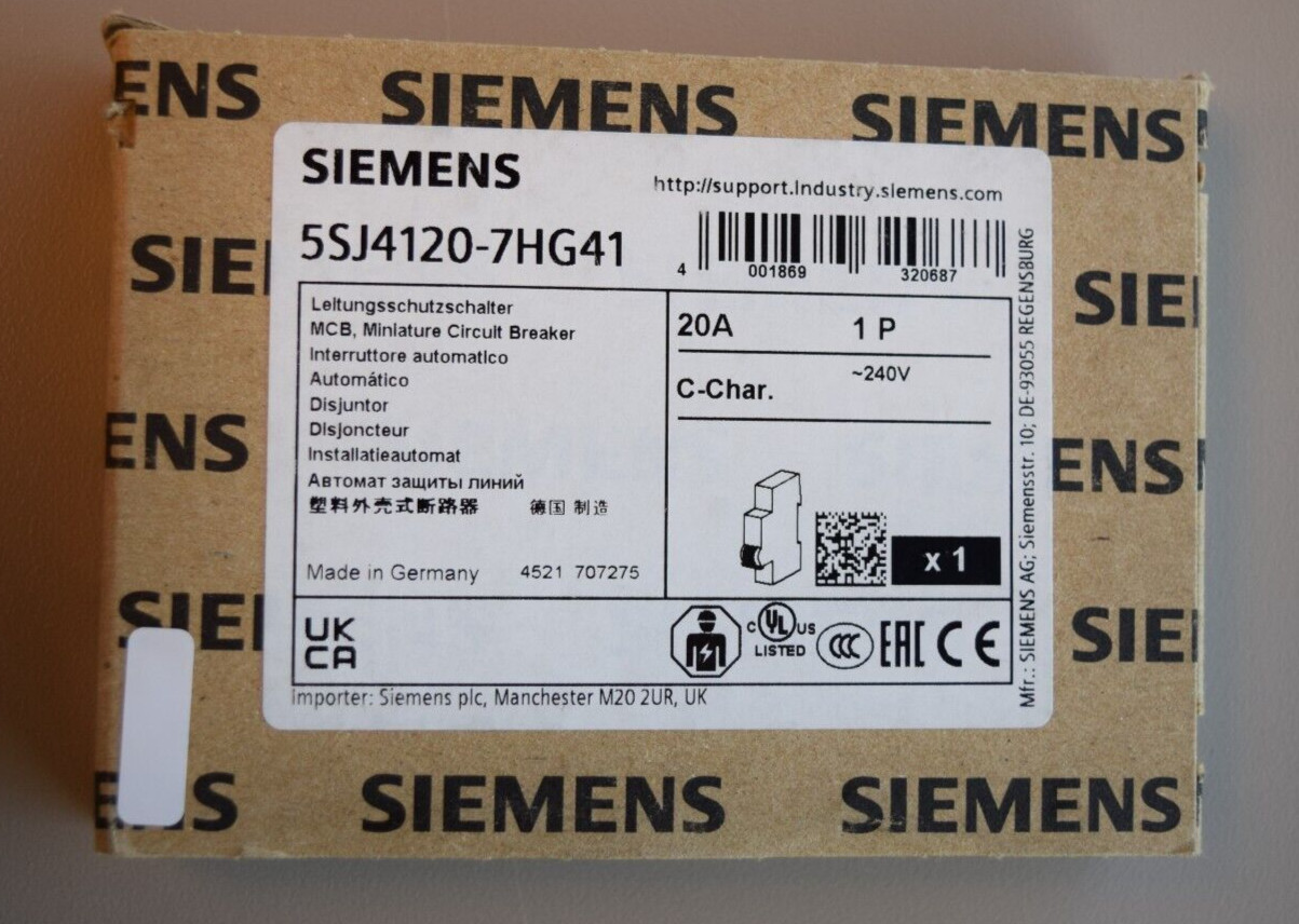 SIEMENS 5SJ4120-7HG41 CIRCUIT BREAKER