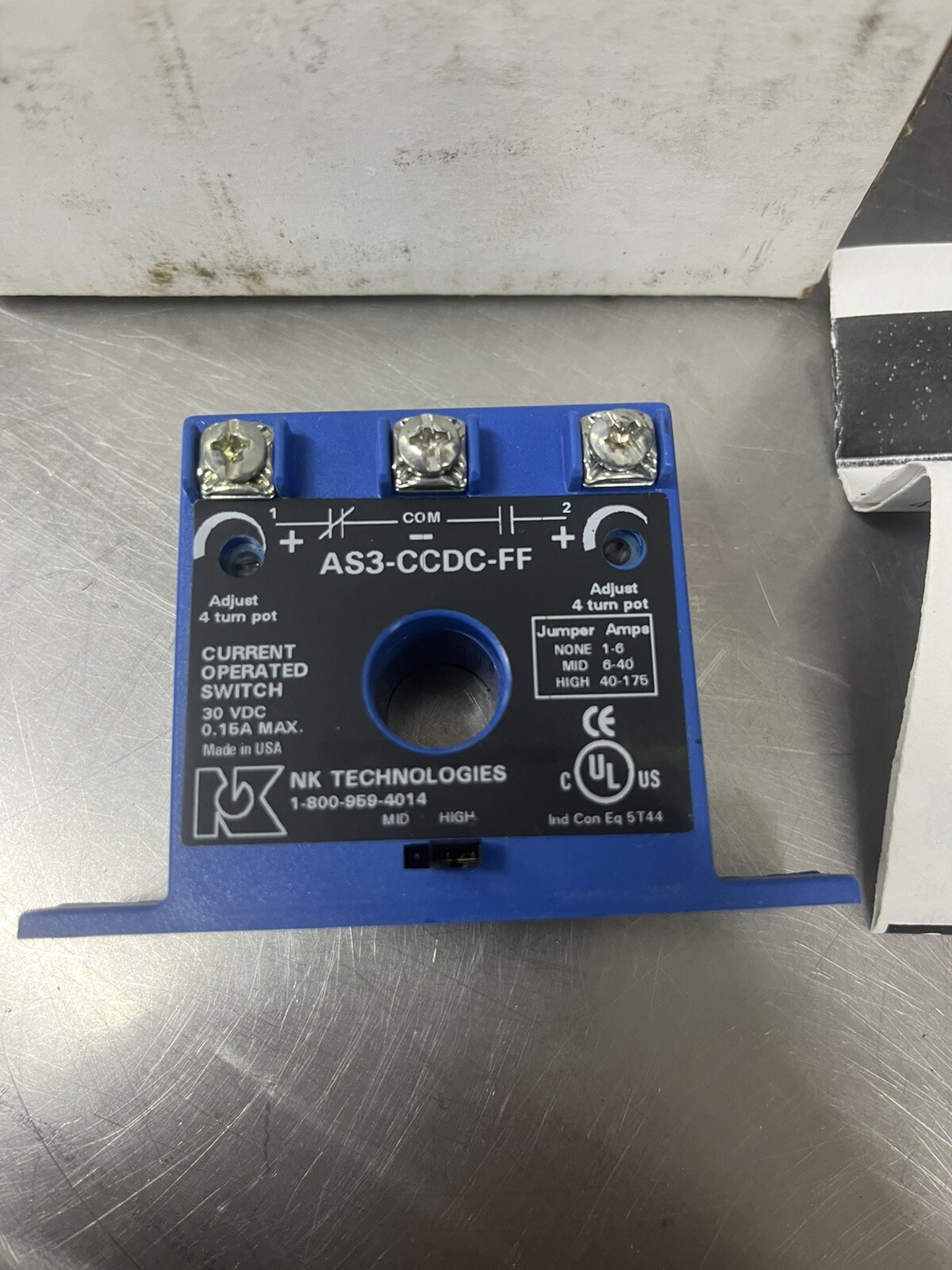 NK Technologies AS3-CCDC-FF Fixed Core AC Operated Switch New Made USA