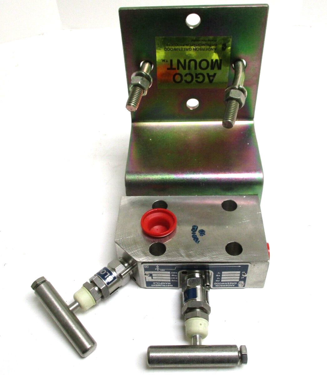 ANDERSON GREENWOOD , 2-VALVE MANIFOLD , MC2VIS-4 , 6000 PSI , with BRACKET
