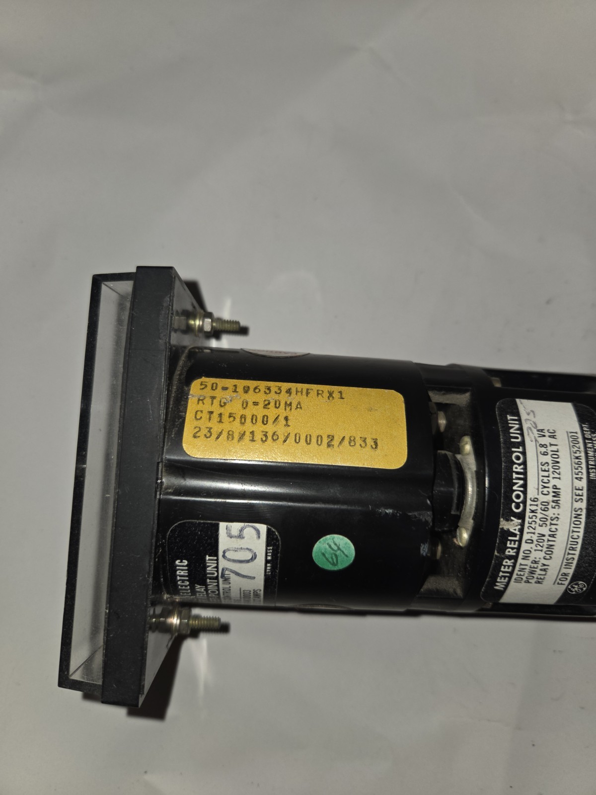GENUINE GENERAL ELECTRIC D-1255K16705 METER RELAY INDICATOR SET POINT UNIT