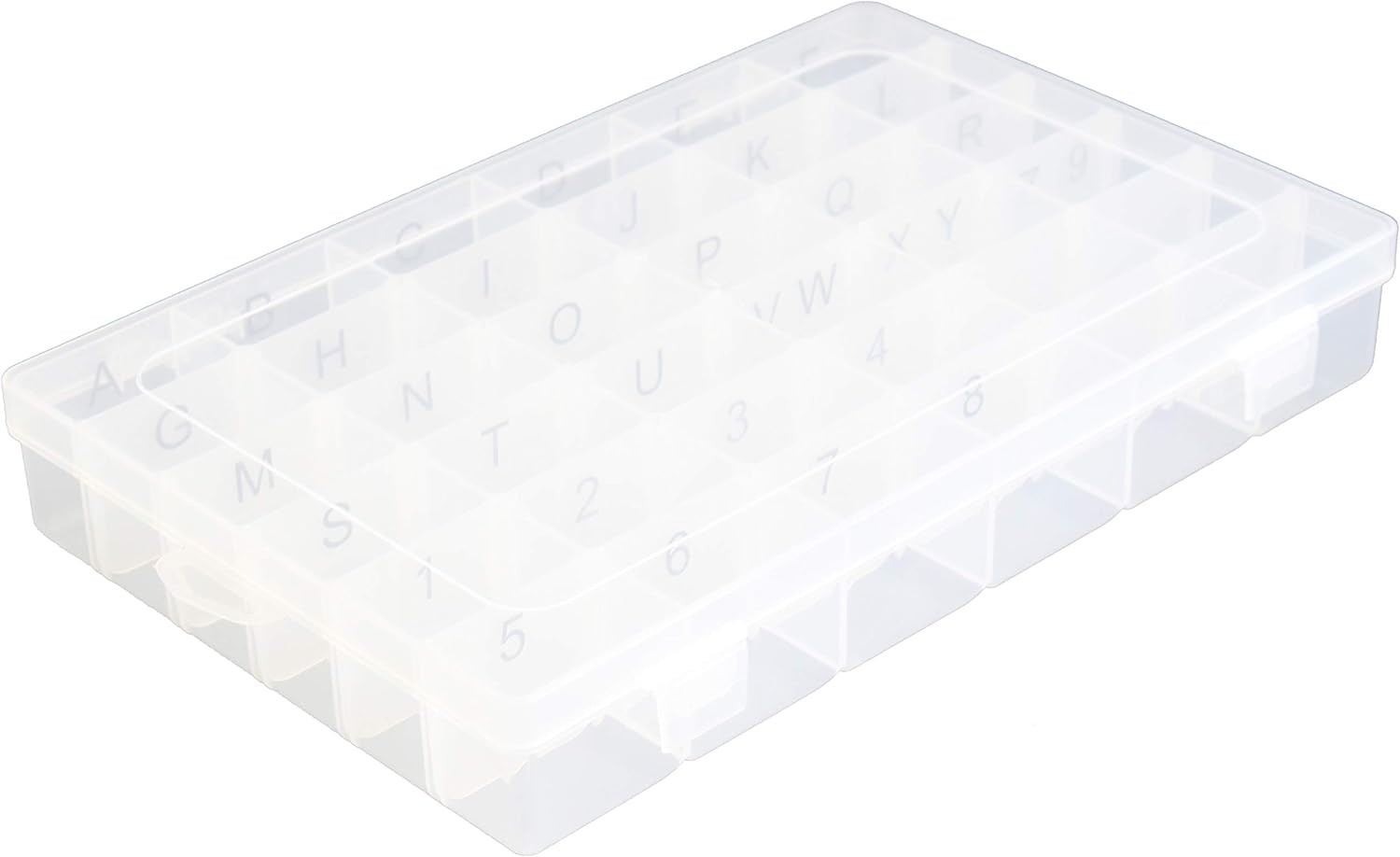 Plastic Organizer Container Box Letter Storage Case LETTER LABELS PRE APPLIED