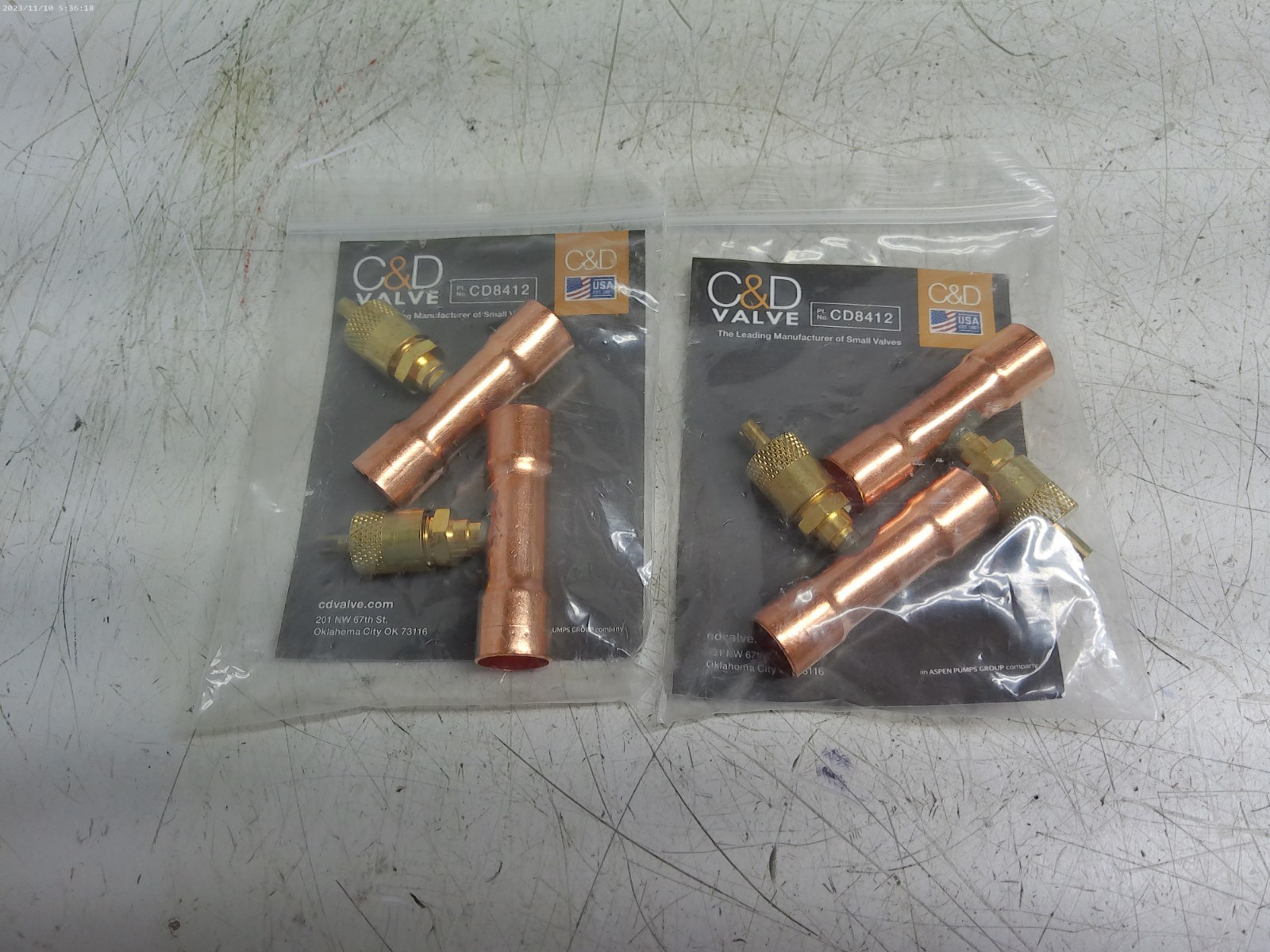 C&D Valve CD8412 Access Tee 1/4 in. Male Flare Fitting Lot of 4 New