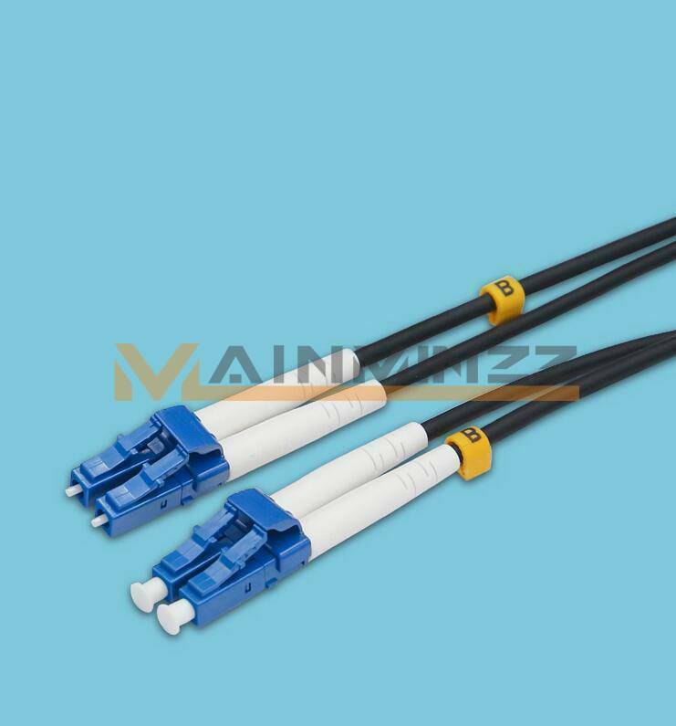 5M LC-LC UPC SM 9/125 Black Armored Fiber Cable Duplex Fiber Optic Patch Cord