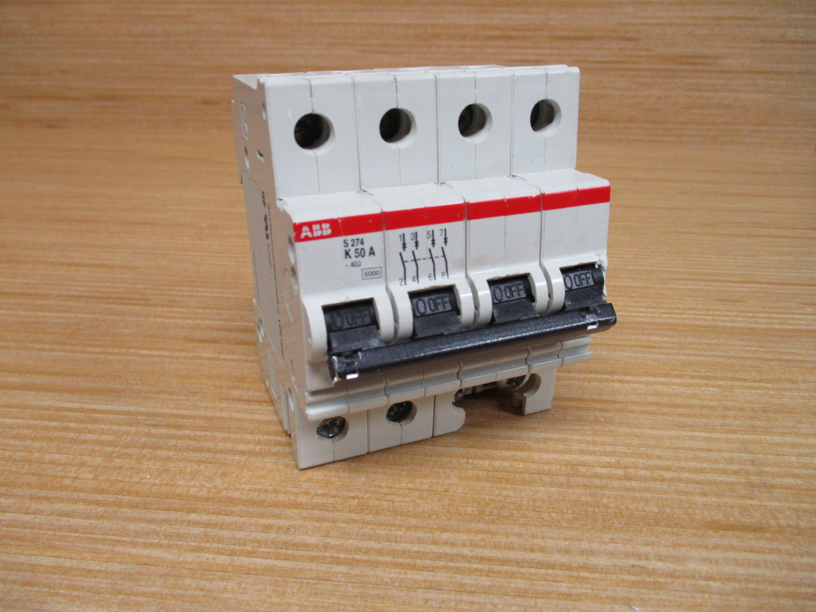 ABB S274 K 50 A 50A Circuit Breaker S274K50A Chipped