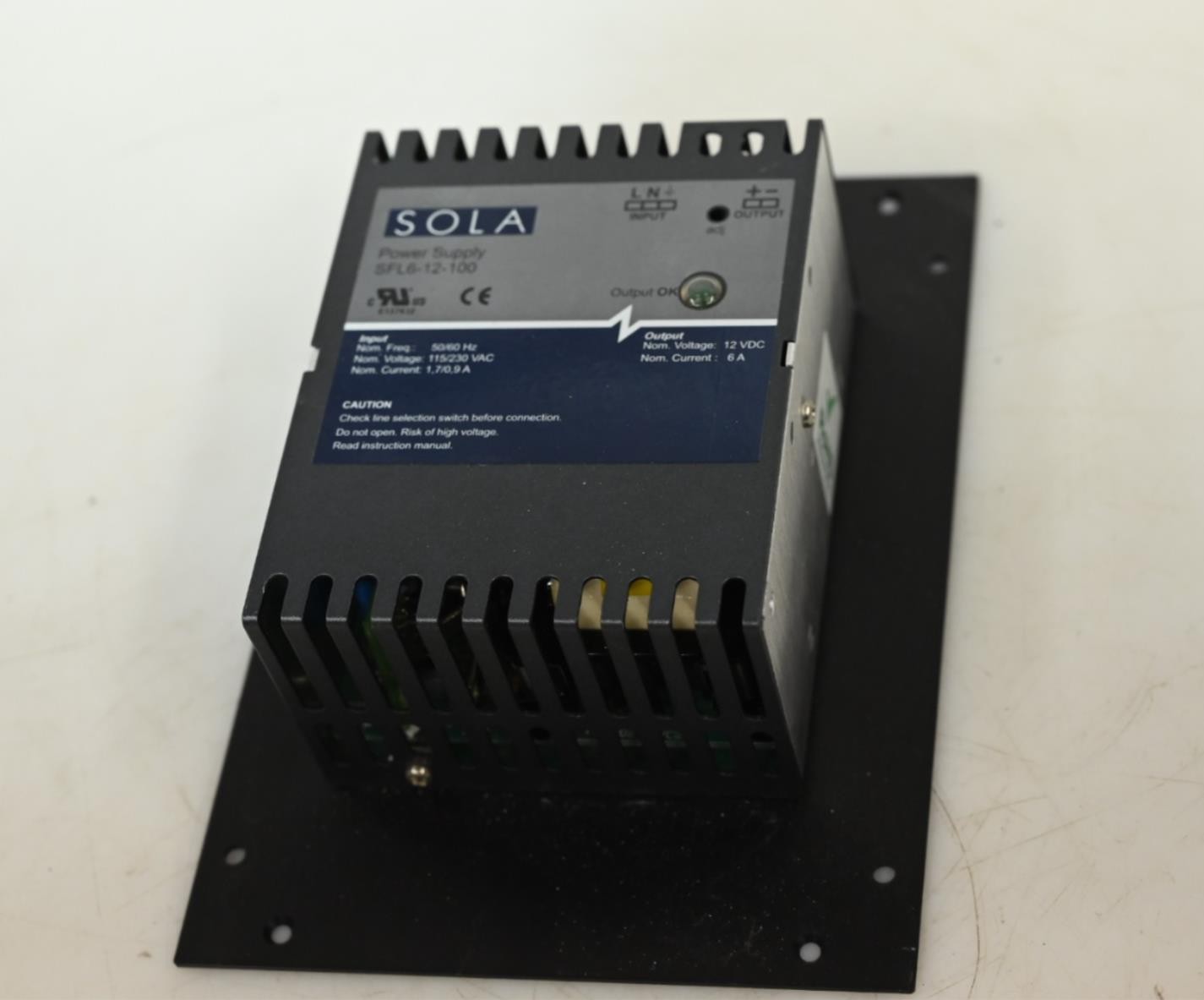 Sola SFL6-12-100 Power Supply, 50/60 Hz, 115/230 VAC