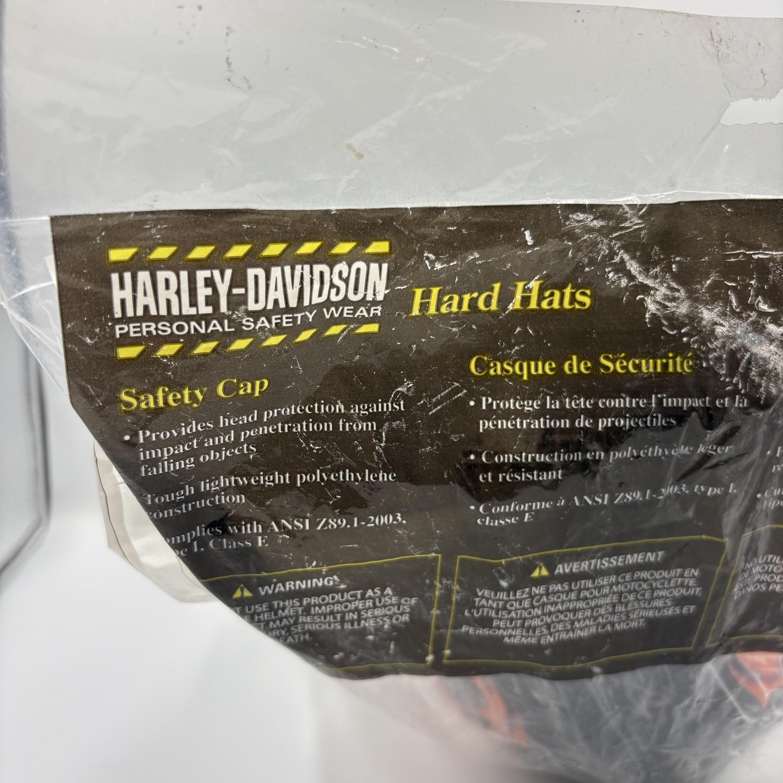 Harley-Davidson RHDHHAT10K Black Flame Hard Hat Safety Cap Type 1 Class E HD10