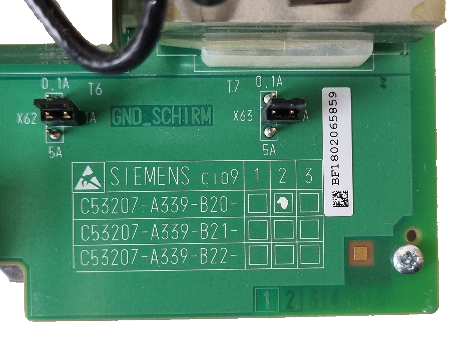 SIEMENS C53207-A339-B20 / B21 / B22 C73040-A51-C216-02 CONTROL CIRCUIT BOARD