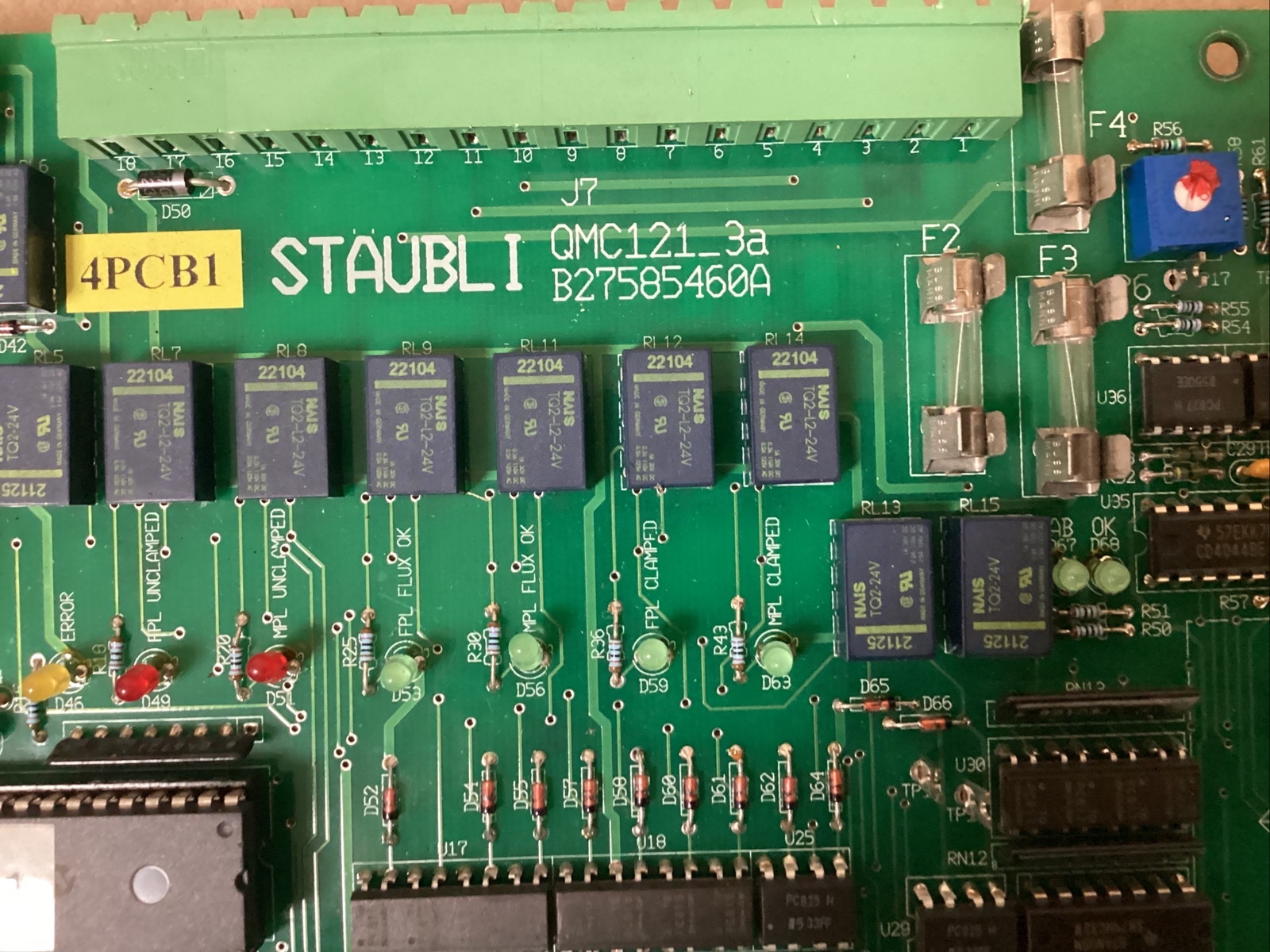 Staubli QMC121_3A Circuit Board B27585460A #293PT52FML