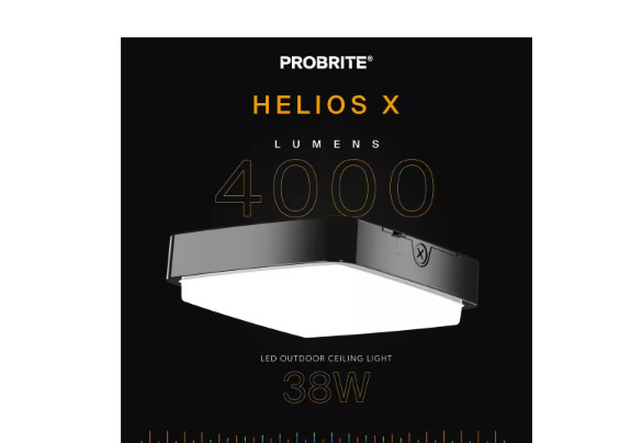 PROBRITE 150W Equivalent Integrated LED Bronze Canopy/Ceiling Light, 4000 Lumens