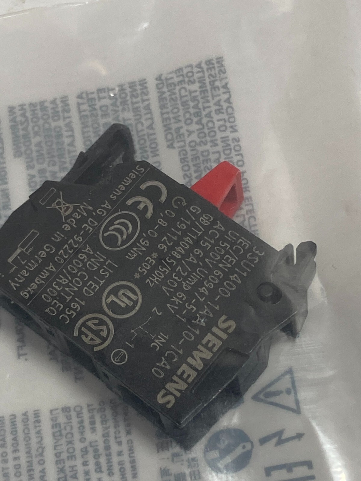 SIEMENS 3SU1400-1AA10-1CA0 CONTACT BLOCK 1NC NIB