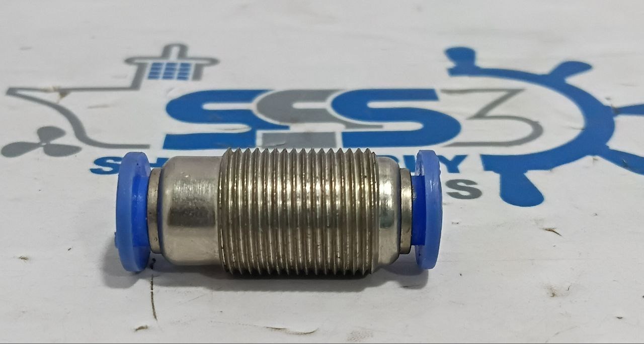 6mm Pneumatic Push In Bulkhead Union Straight Connector (Lot of 5Pcs)