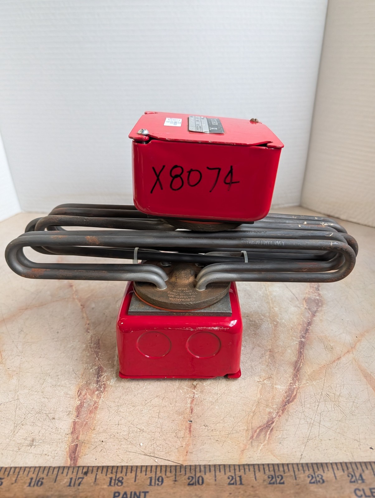 CHROMALOX TUH-110-708SS 7KW 208V 3PH IMMERSION HEATER INDUSTRIAL HEATING ELEMENT