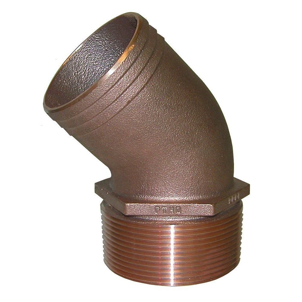 GROCO 1-1/2″ NPT Bronze 45 Degree Pipe to 1-1/2″ Hose