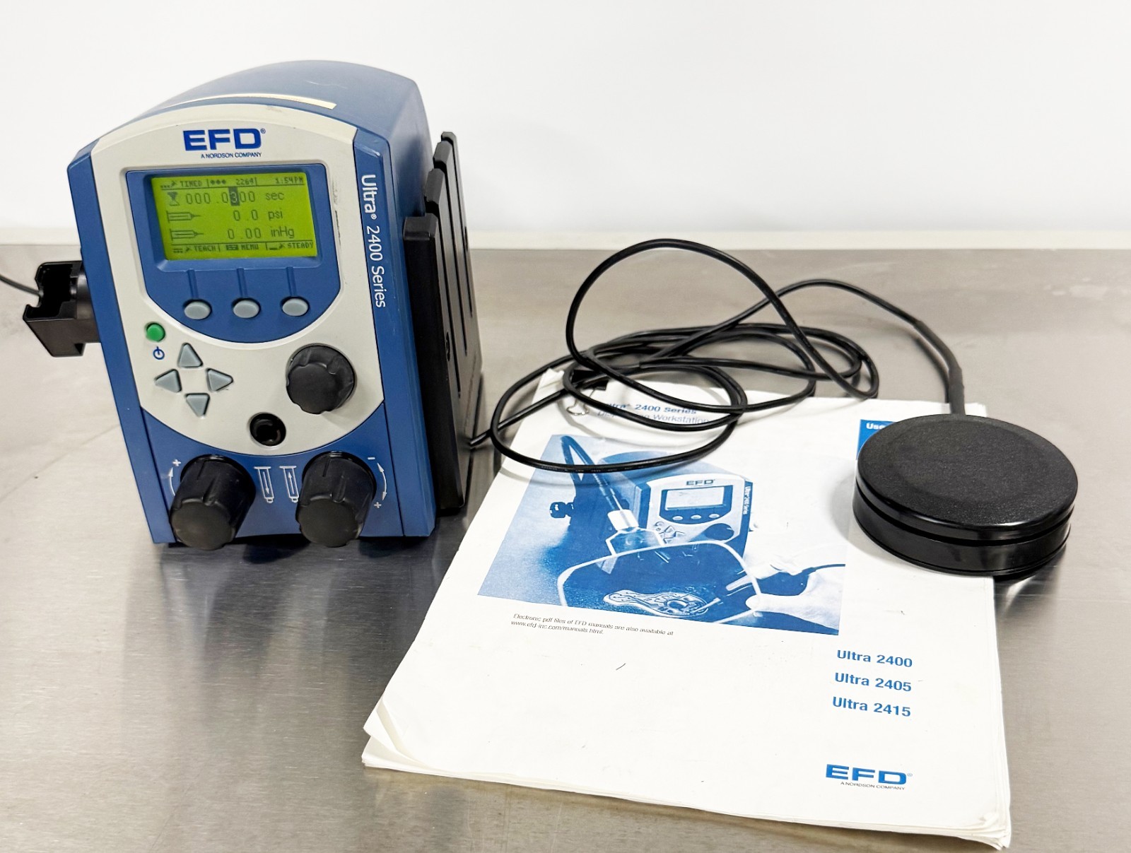 EFD Ultra 2400 Workstation Precision Digital Fluid Dispensing Unit + Foot Pedal