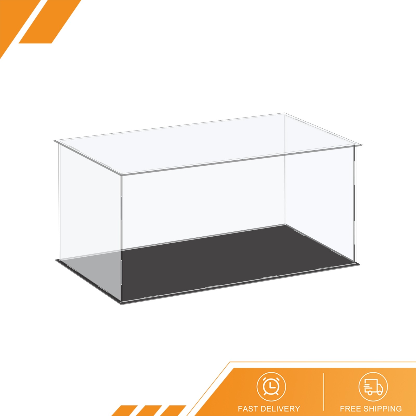 Acrylic Display Case Plastic Box Cube Storage Clear Small Assemble 41x21x20.5cm