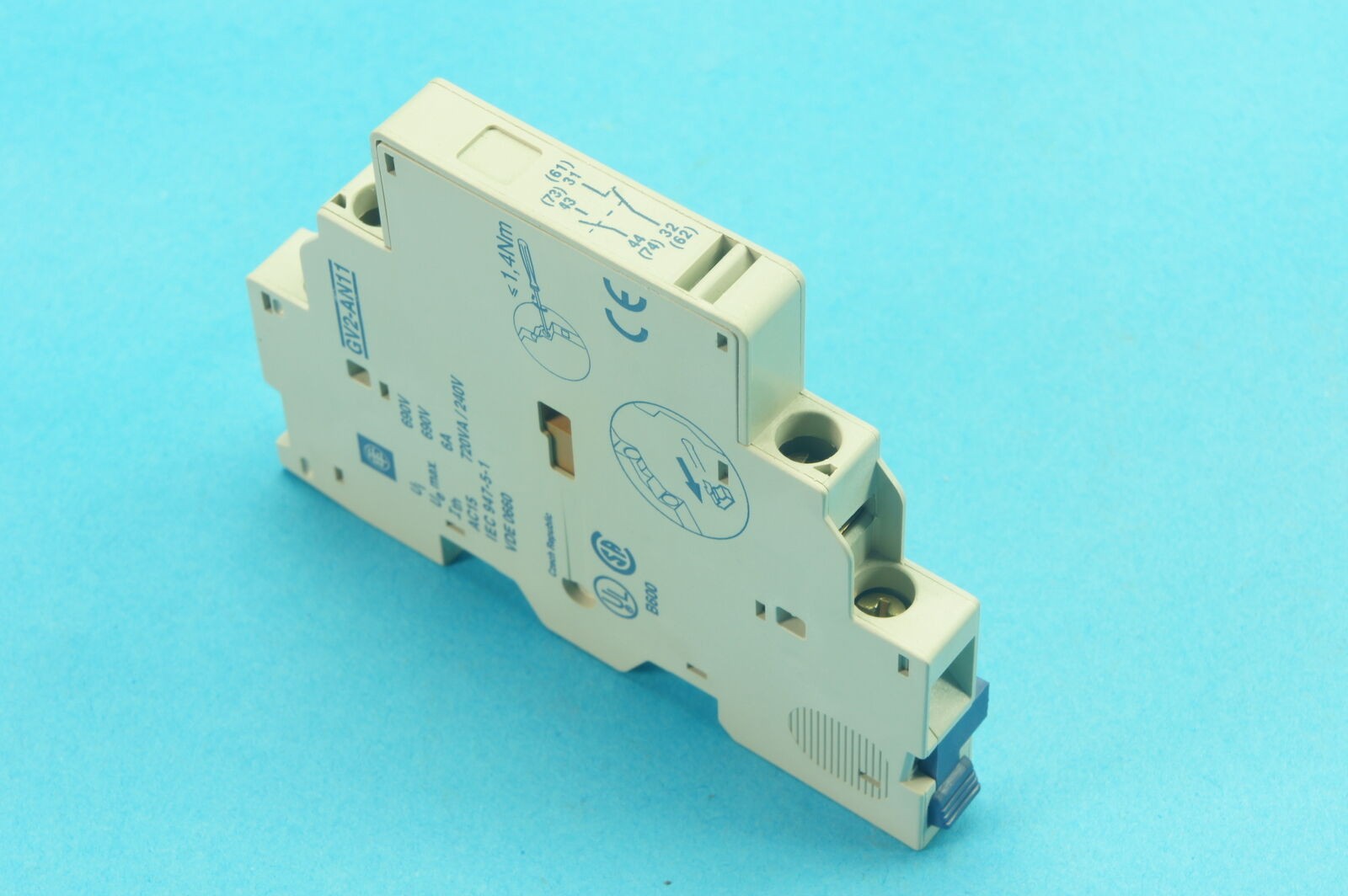 Telemecanique GV2-AN11 auxiliary contact 1 NO + 1 NC, used with GV2M modules