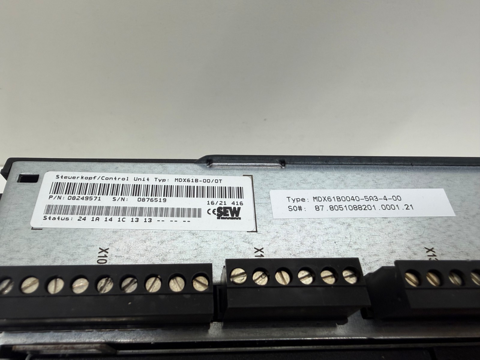 GOOD USED! SEW-EURODRIVE 380-500V SERVO DRIVE MDX61B0040-5A3-4-00
