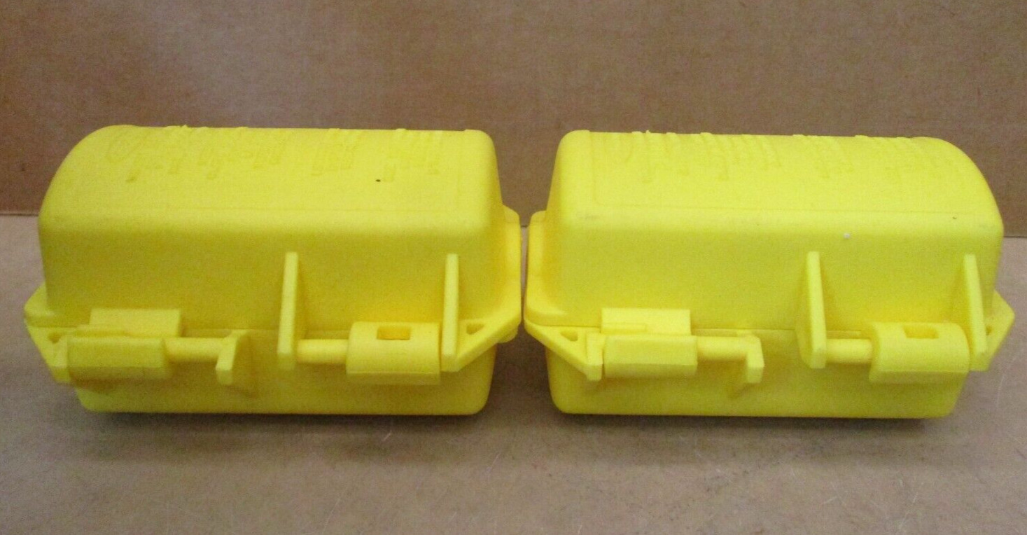 Hubbell HLDMP Lockout Device High Visibility Yellow Plugout Lot of 2 Pcs 1383OMF