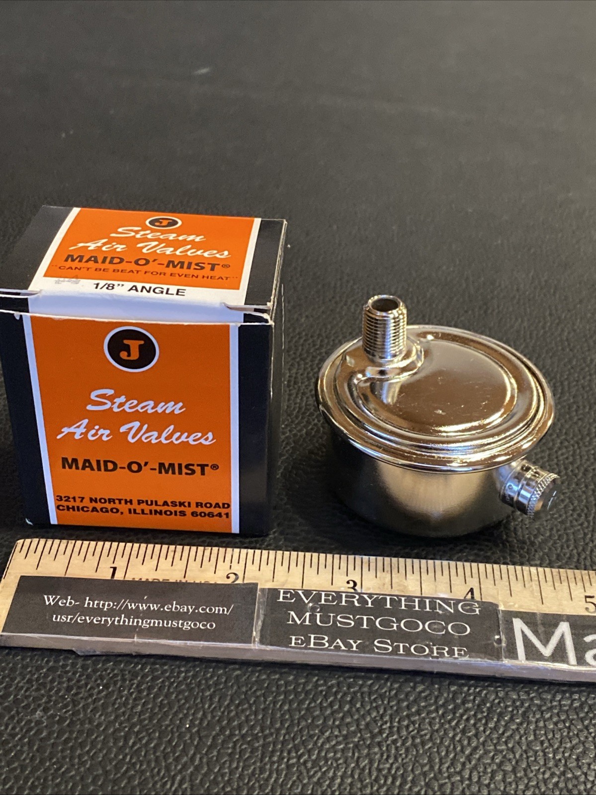 NOS Maid-O-Mist #4 1/8″ Angle Steam Air Valve Vintage Brand New Replacement Part