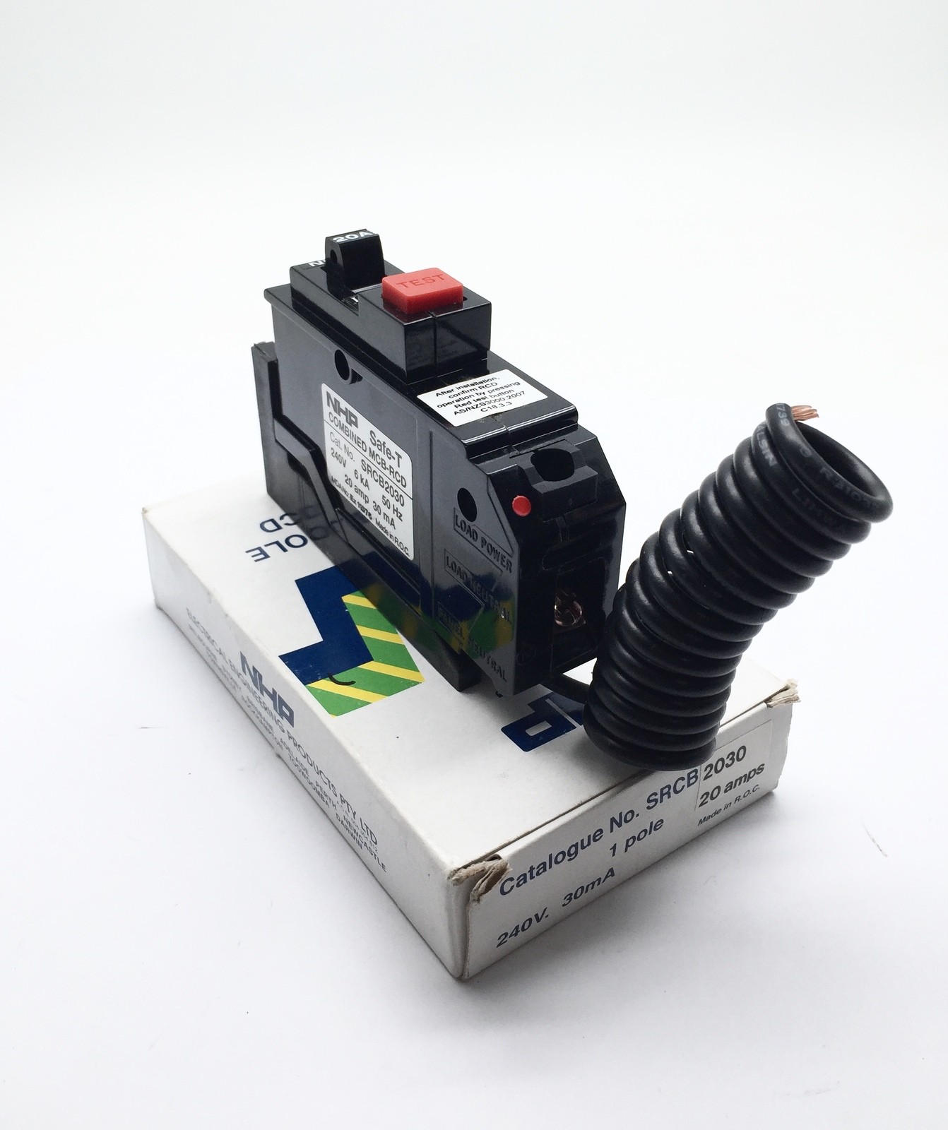 NHP Terasaki SRCB2030 20A 1 Pole Earth Leakage Breaker MCB/RCD