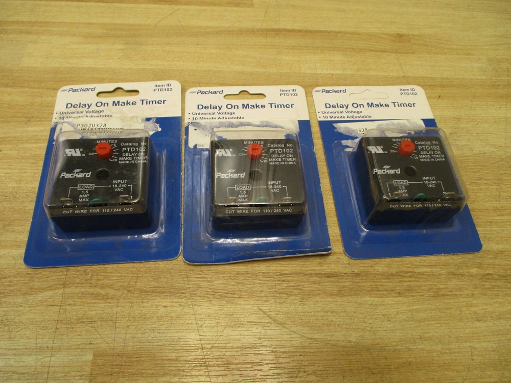 Packard PTD102 Delay On Make Timer (Pack of 9)