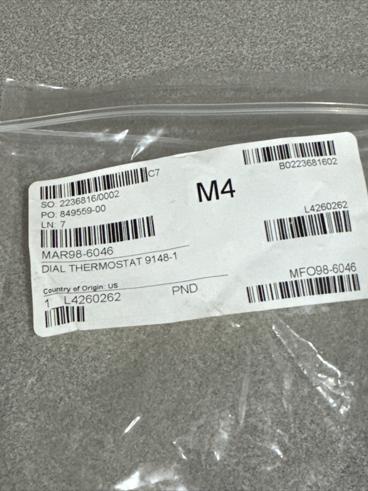 Market Forge 98-6046 Thermostat Dial 9148-1
