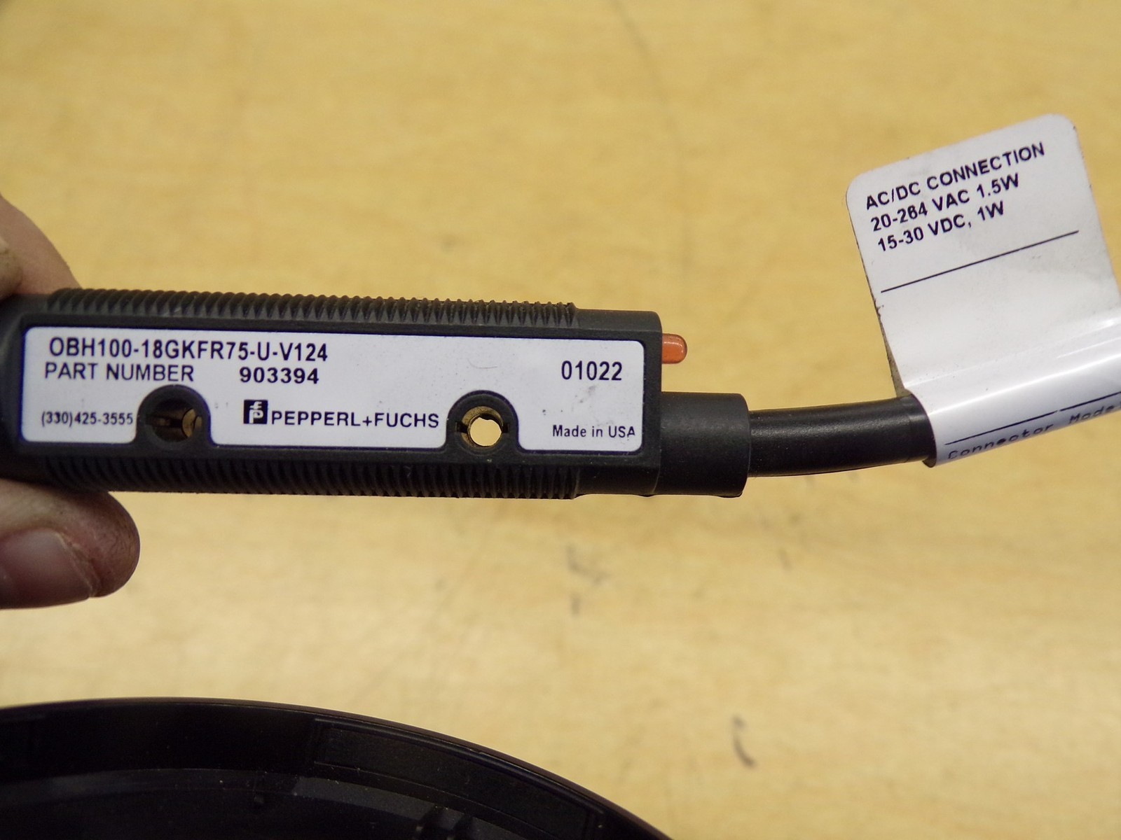 AC/DC Connection 20-264 VAC 1.5W 15-30VDC OBH100-18GKFR75-U-V124 903394