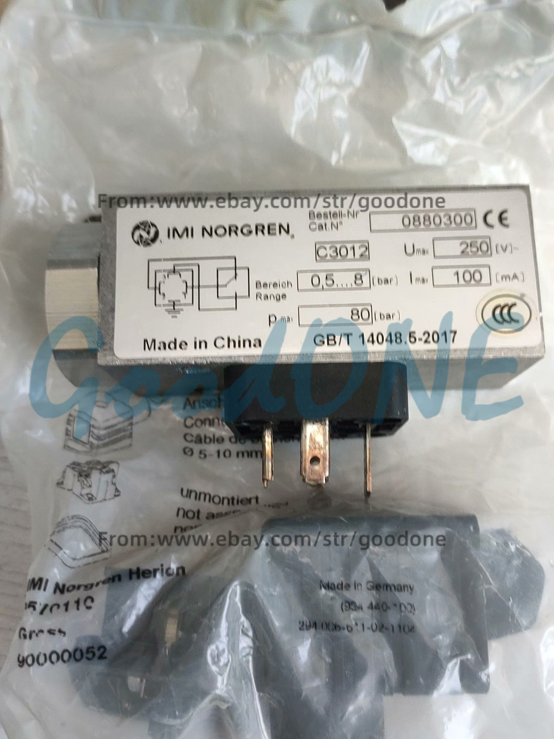 1PC NEW FOR NORGREN Pressure Switch 0880300