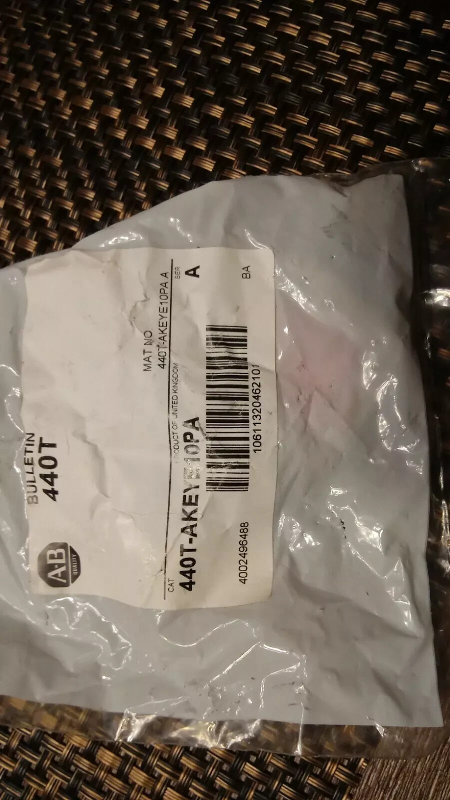 New Allen Bradley 440T-AKEYE100PA 440T-AKEYE100 “Pa” Interlock Key – KEY ONLY AB