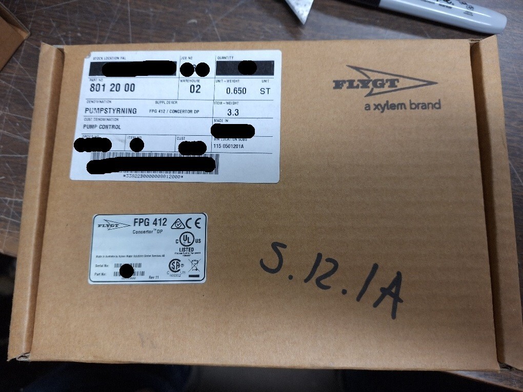 FLYGT FPG 412, flygt 801 20 00, flygt 8012000 NIB