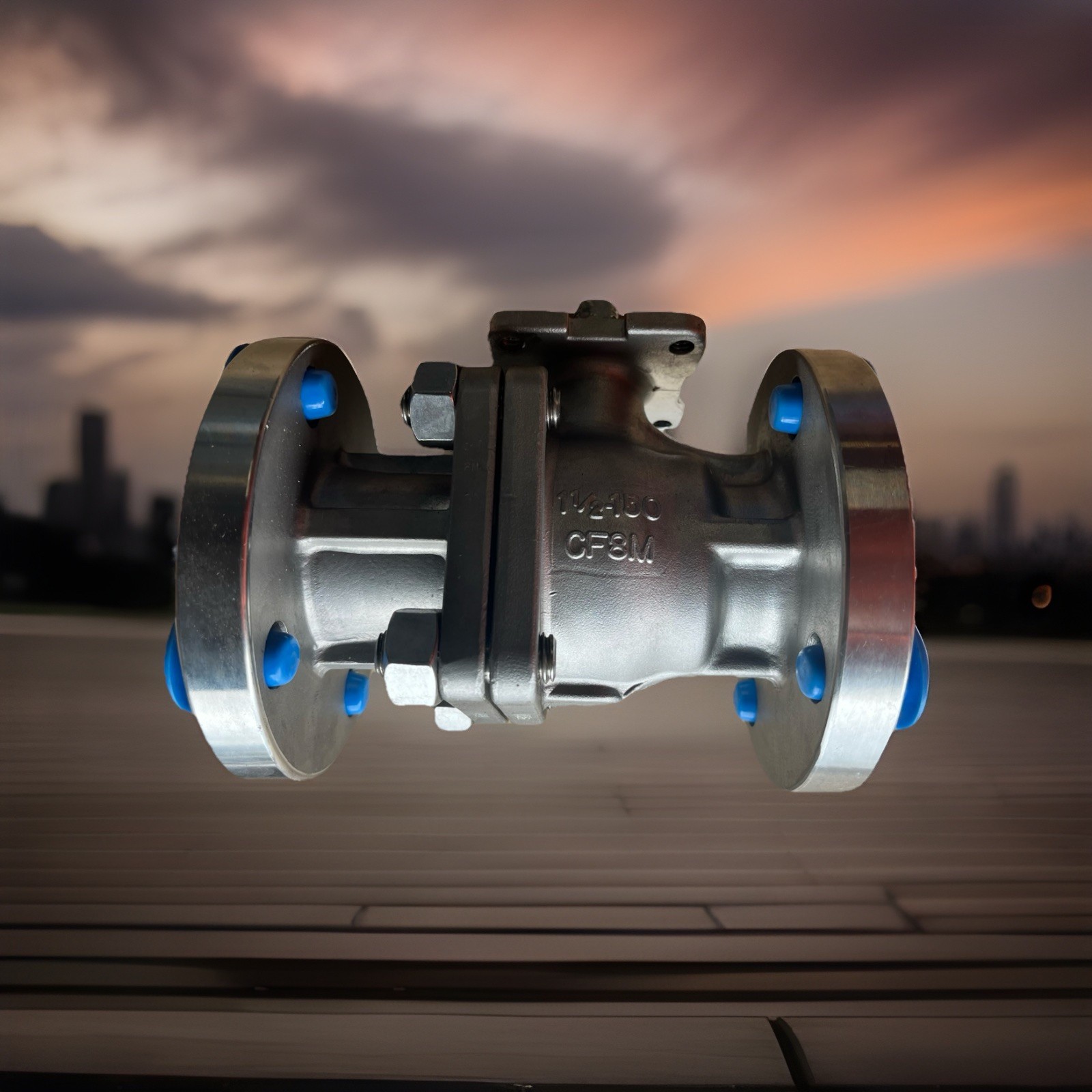 Flow-Tek 1-1/2” 150# CF8M Stainless Flanged Ball Valve W8D2211 NOS