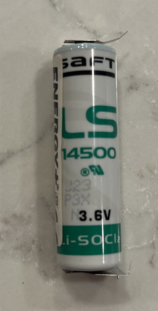 11903 Domino PCB Battery Energy + 3.6v LS14500 Lithium S0909-1