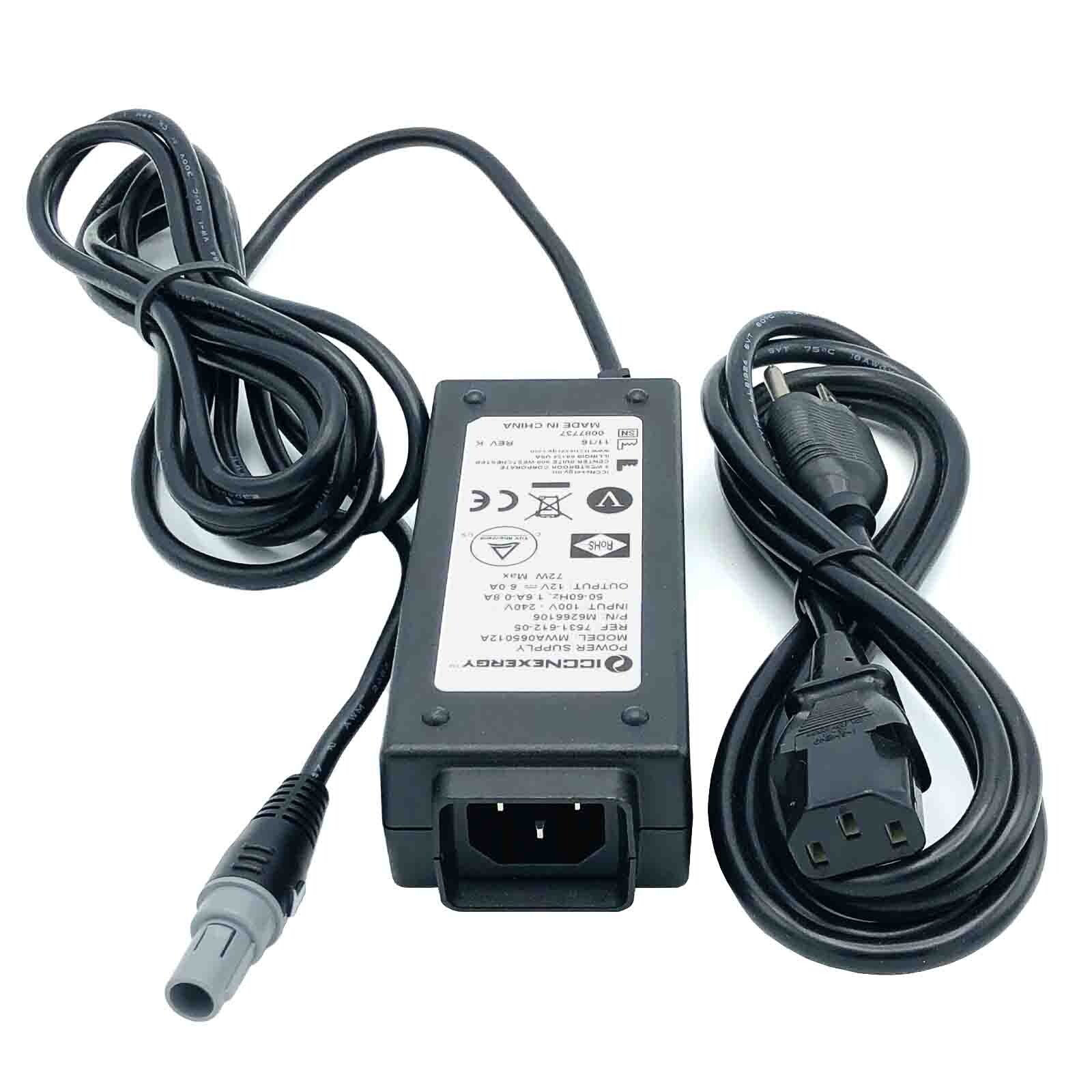 Original ICCNexergy MWA065012A Adapter 12V 6A 72W Power Supply M6266106 Charger
