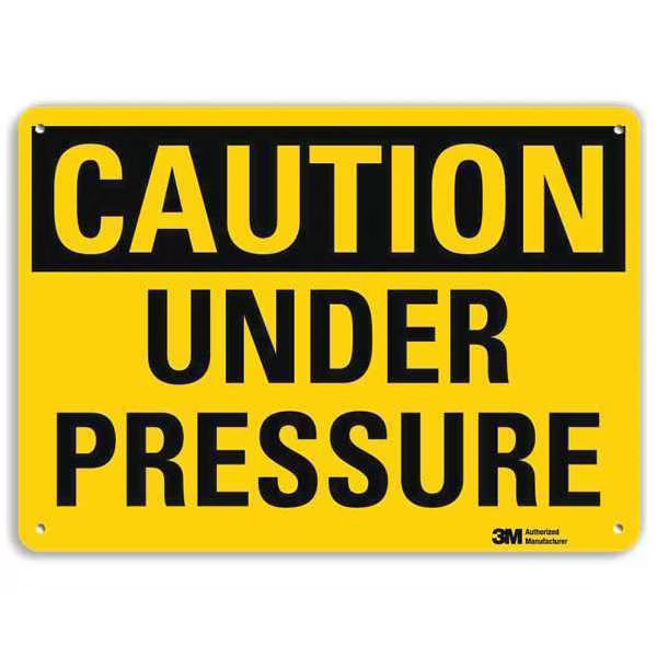 Lyle U4-1744-RA_10X7 Caution, Under Pressure, 7 in x 10 in, Vertical R