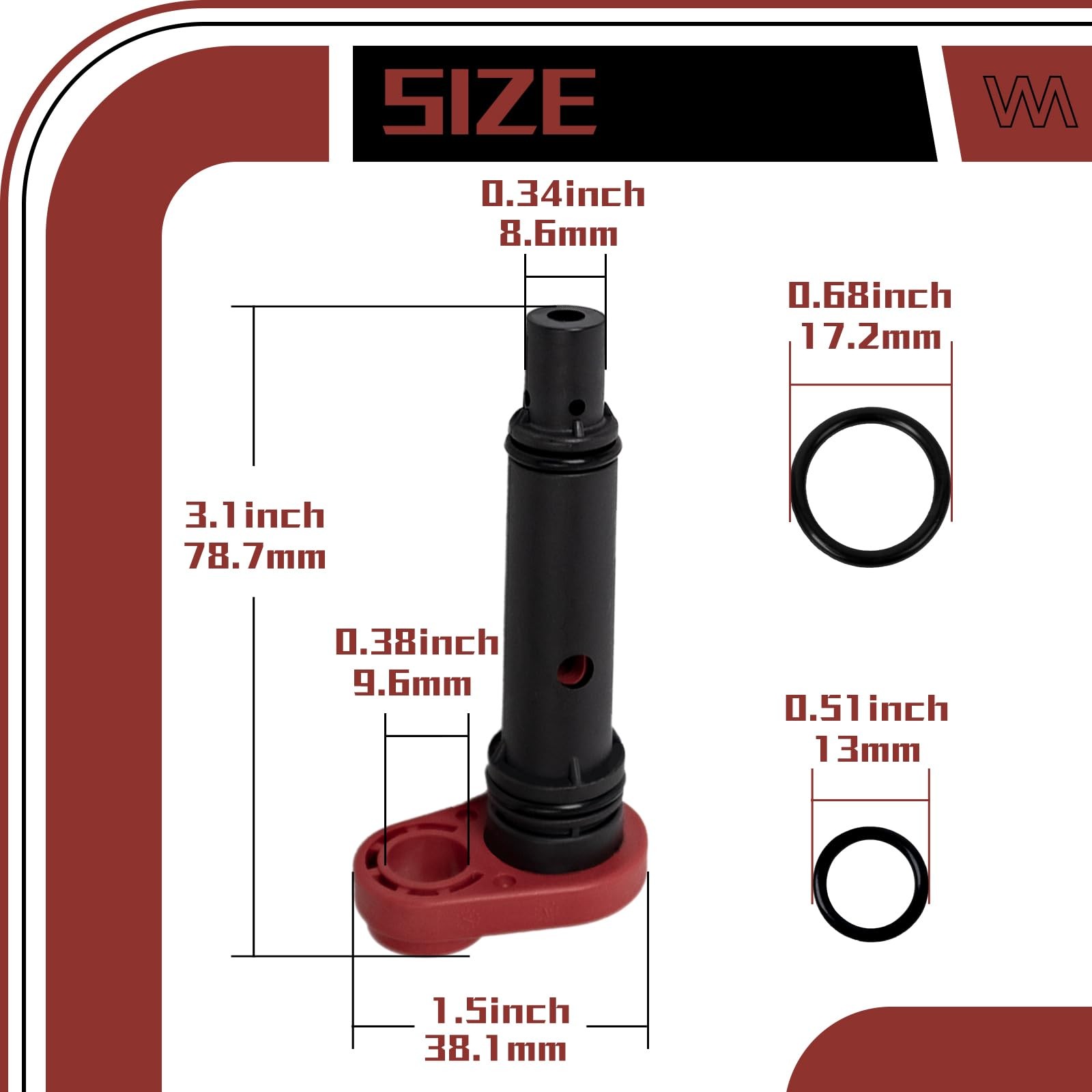 17130-5A2-A01 Pcv Valve Assembly Upgrade OEM Factory 17130-5A2-A01, Red-Black