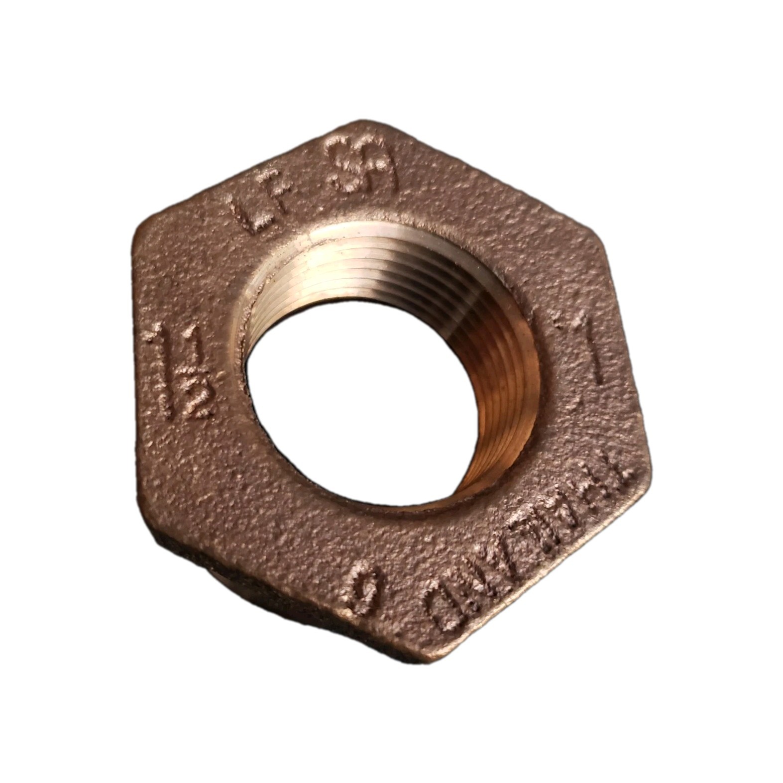 Brass Hex Reducing Bushing 1-1/2″ Male Threaded NPT x 1″ Female Threaded NPT